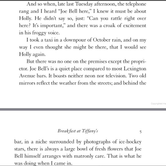 4/$30 Bundle; "Breakfast at Tiffany's" by Truman Capote - Picture 6 of 6